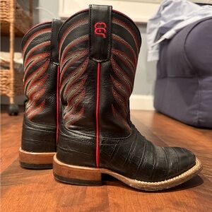 Anderson Bean Black and Red Kids Boots